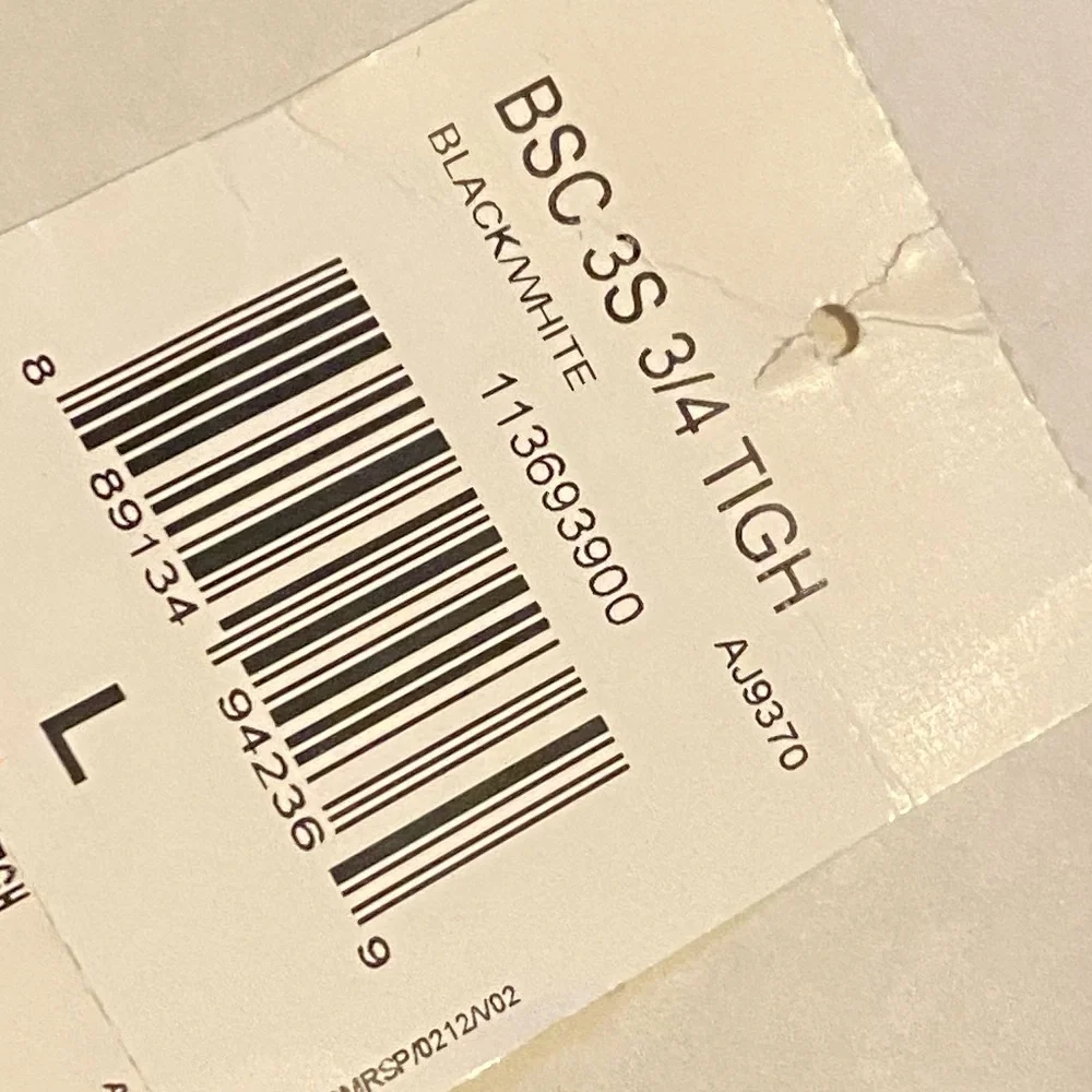 Adidas Performance 3/4 Black NWT - Picture 6 of 6